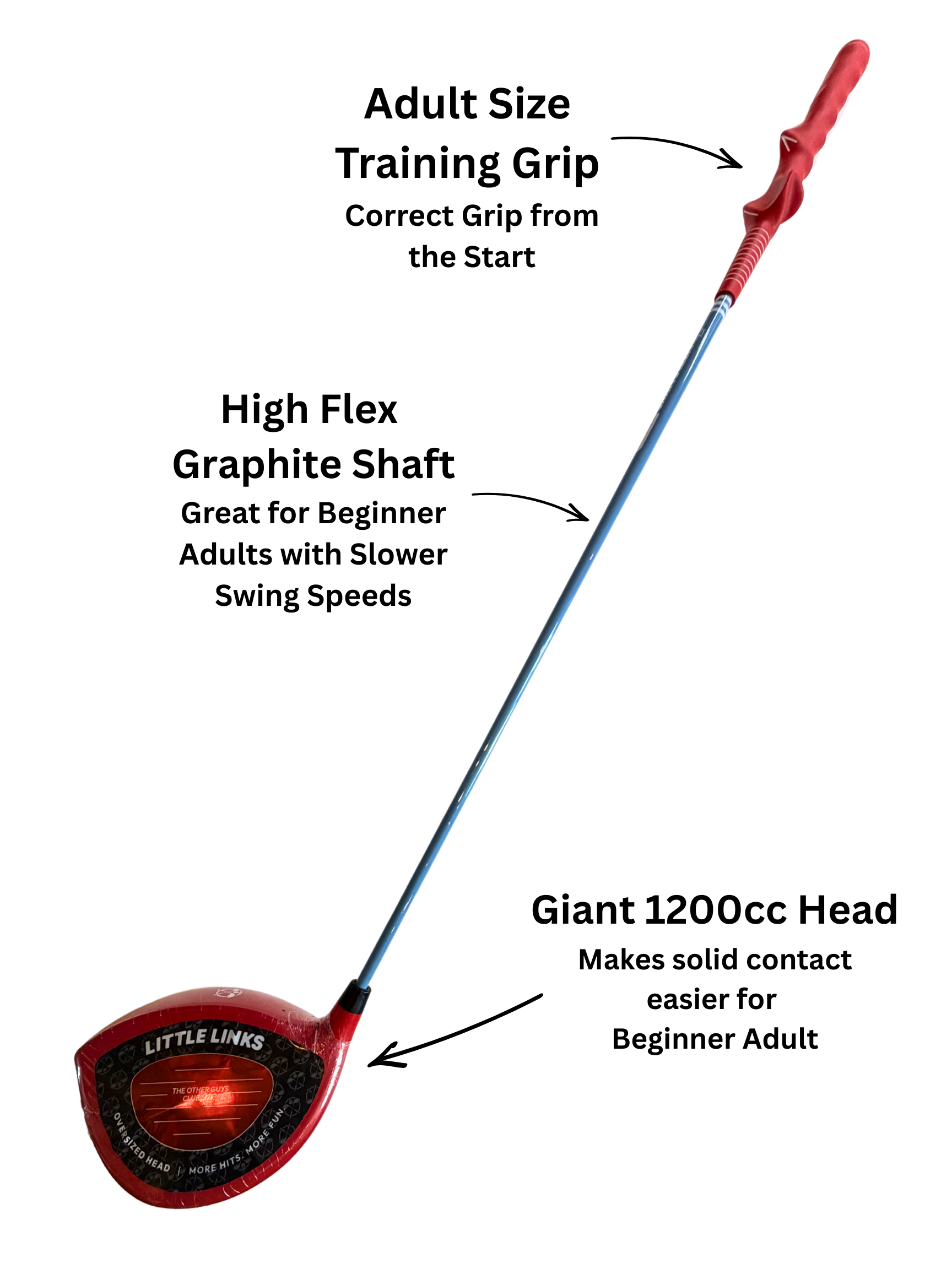 Big Swing Adult Golf Driver (Choose Color)