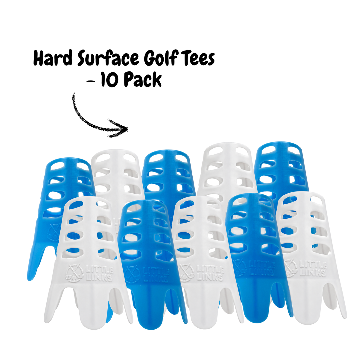 Hard Surface Golf Tees - 10 Pack