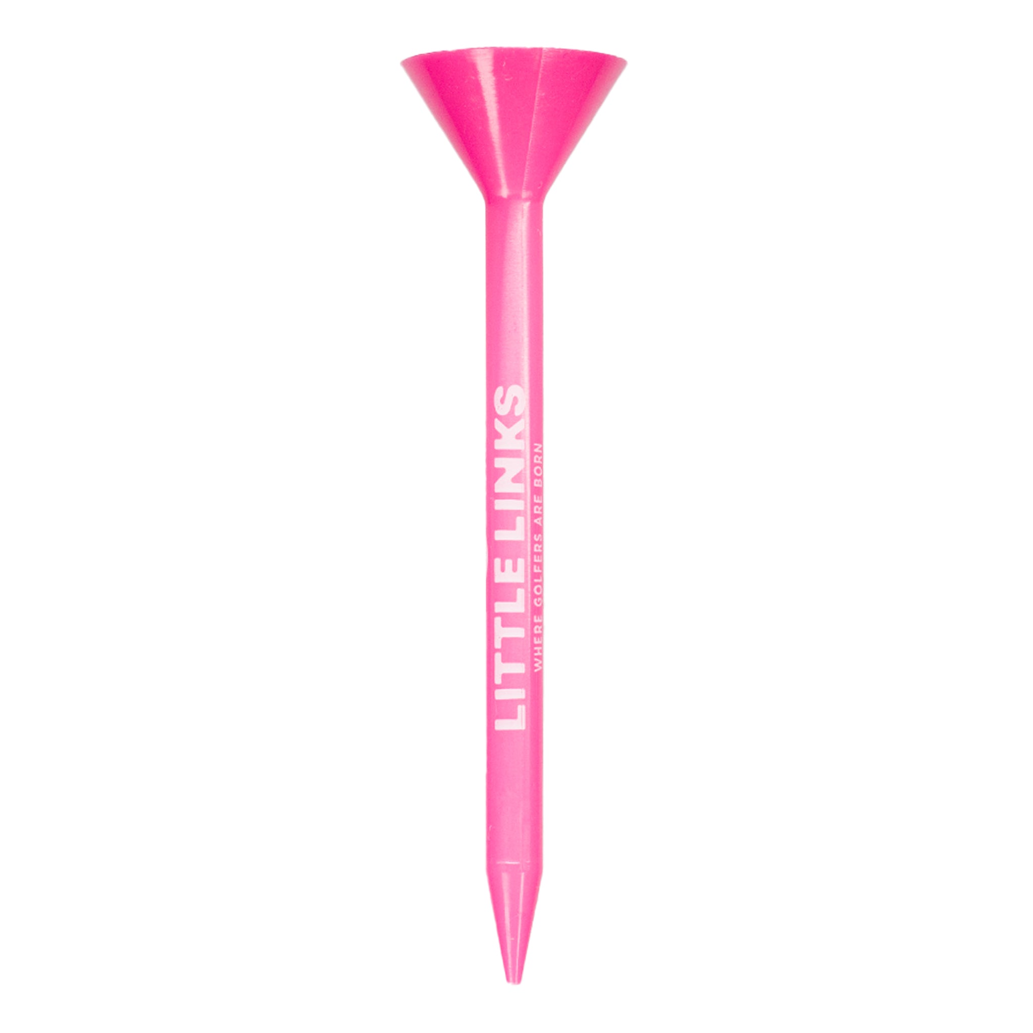 Big Cup Golf Tees - 25 Pack - Pink & White