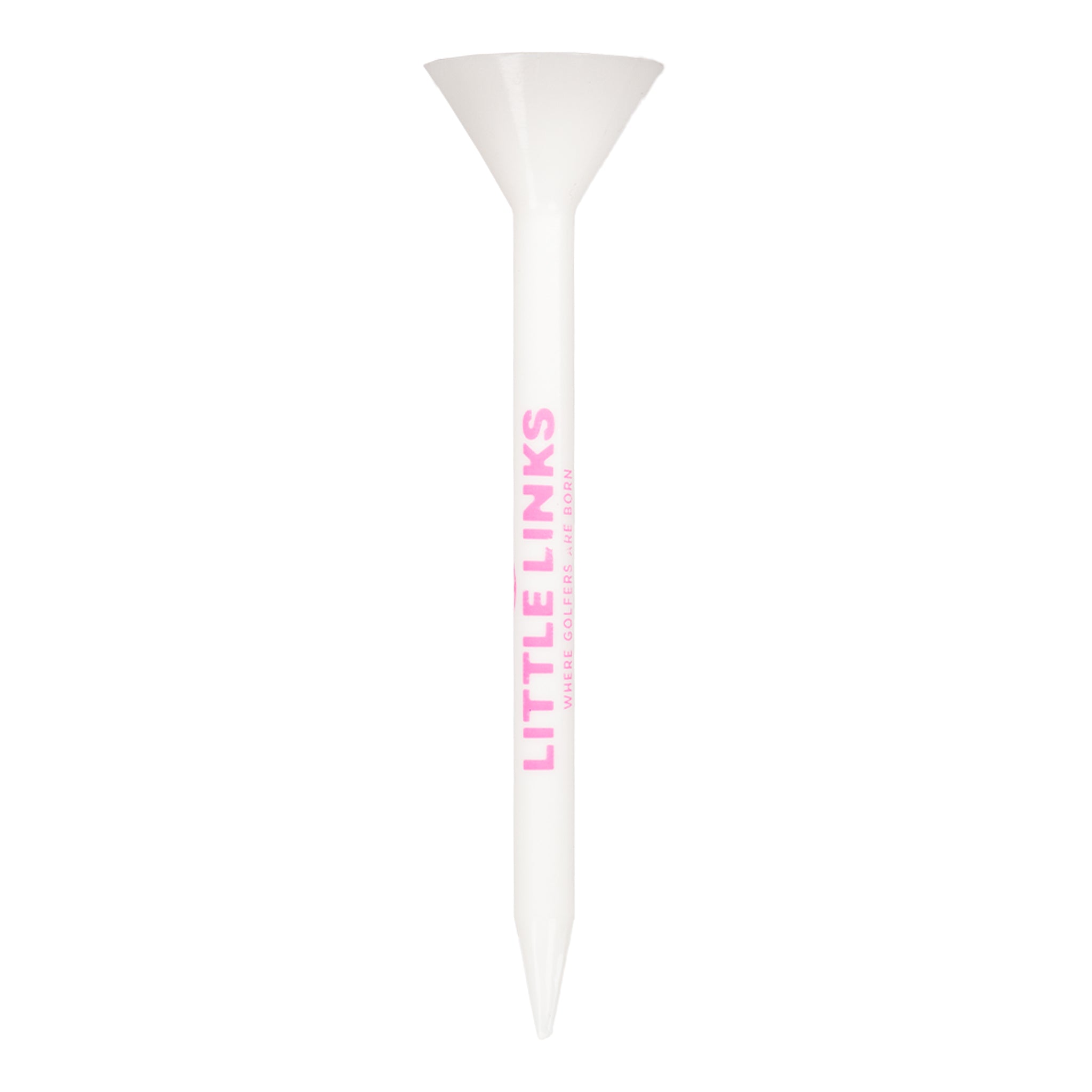 Big Cup Golf Tees - 25 Pack - Pink & White