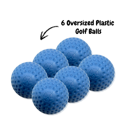 Oversized Plastic Golf Balls - 6 Pack - Choose a Color