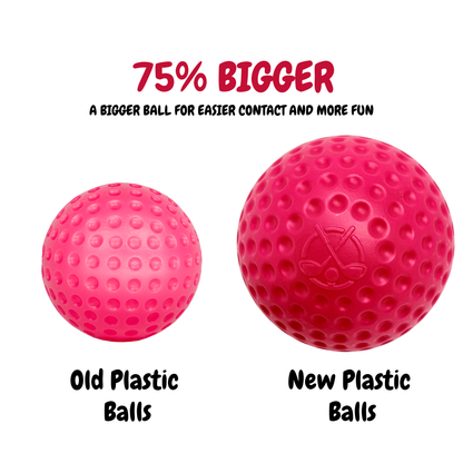 Oversized Plastic Golf Balls - 6 Pack - Choose a Color