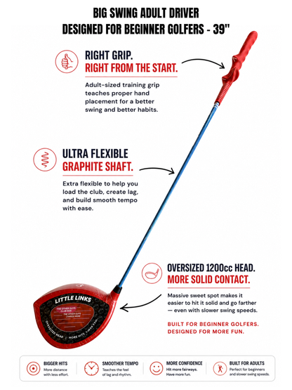 Big Swing Adult Golf Driver (Choose Color)