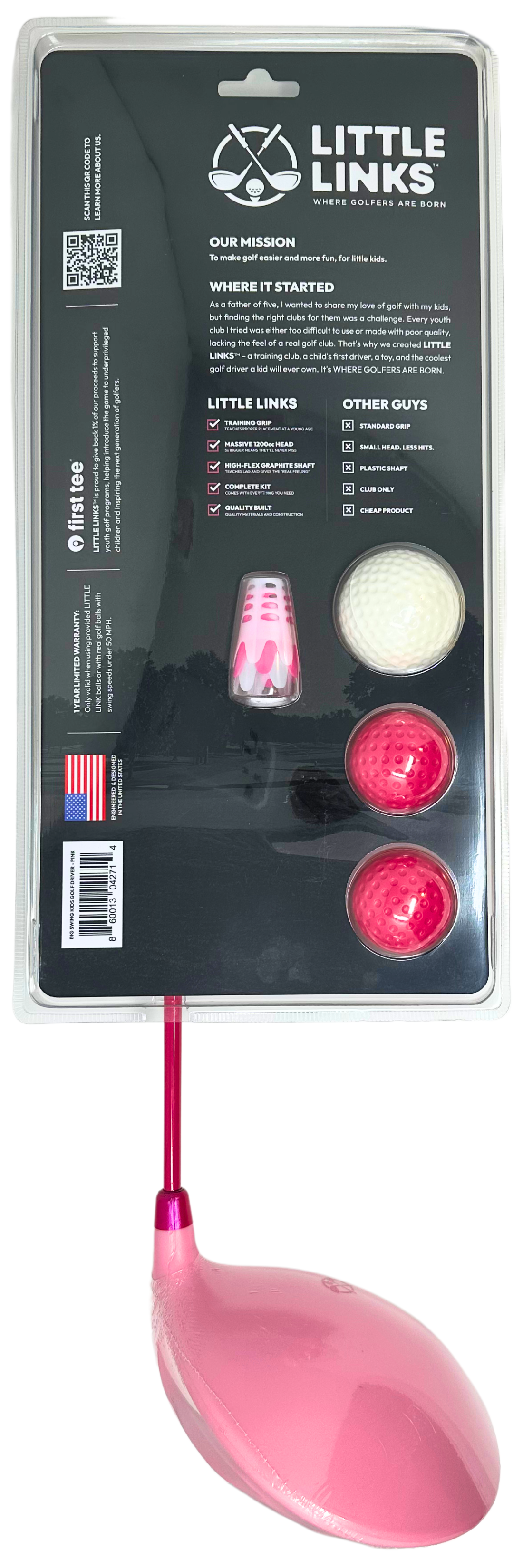 Big Swing Kids Golf Driver - Pink