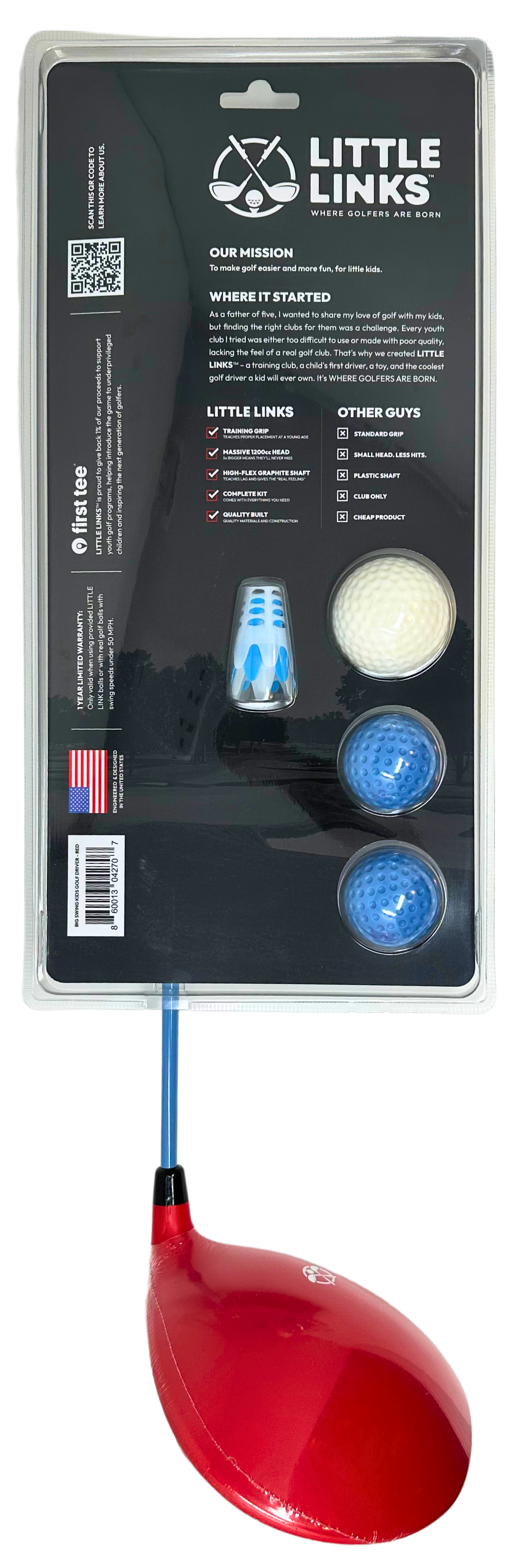 Big Swing Kids Golf Driver - Red